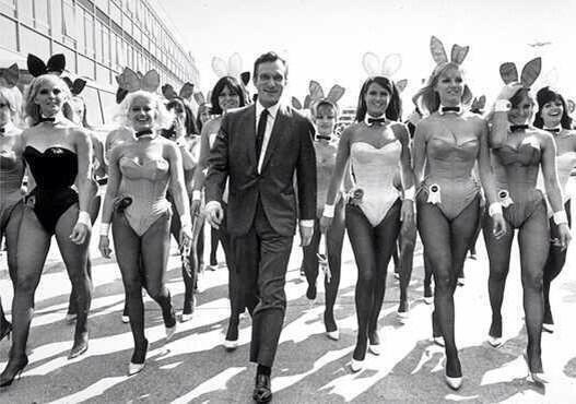 v-isfor-vintage:  Hugh and his bunnies 1950