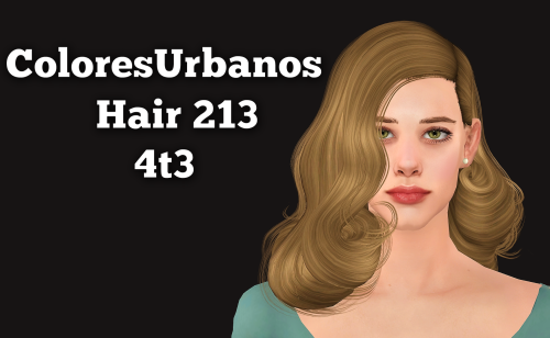 rollo-rolls: Second part of the followers gift ^^ ColoresUrbanos Hair 138 & 186 & 213 4t3: ∙