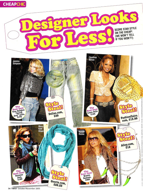 I need the gold belt and the Balenciaga Motorcycle bag (Twist, October/November 2005). 