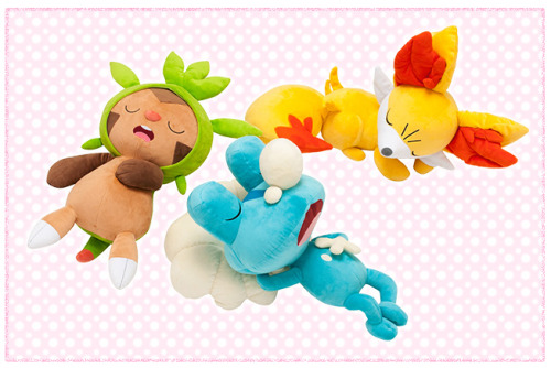 zombiemiki:Special New Years Plush SetThis set of sleeping plush will go on sale at Pokemon Centers 