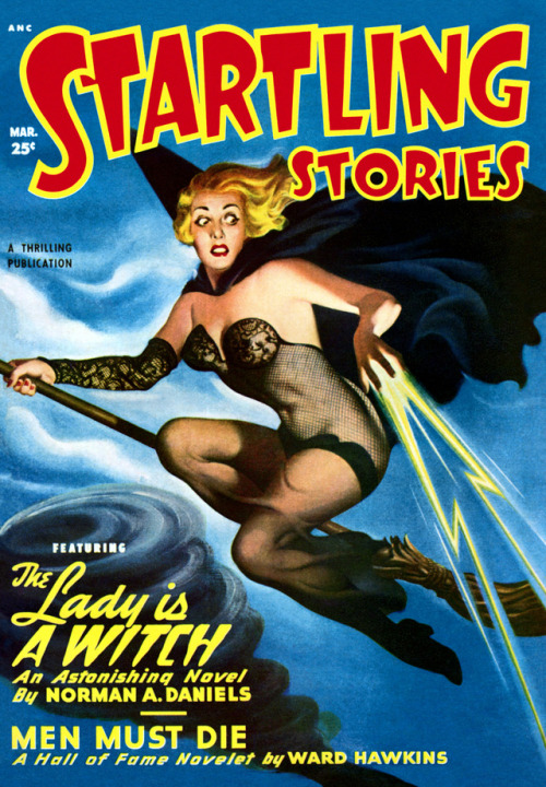 ‘The Lady is a Witch’, “Startling Stories”, Vol. 21, #1, March 1950 (artist 