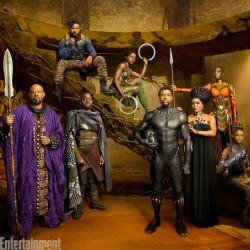 marvelgifs:  Black Panther’s cast group photo for Entertainment Weekly.  