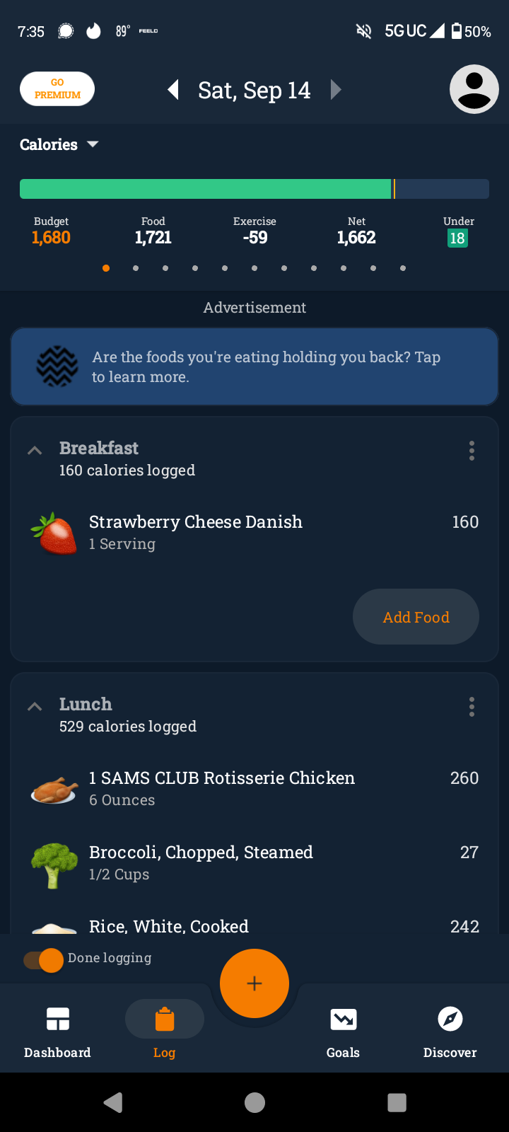 So I Forgot To Take Pictures Of My Food Today And Yesterday, But Here's My Calories For The Past Two
