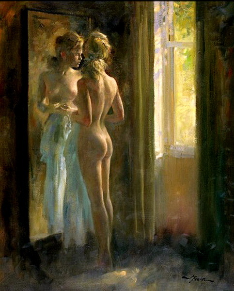 theblackcatzon:  artbeautypaintings: Reflections - Joe Bowler