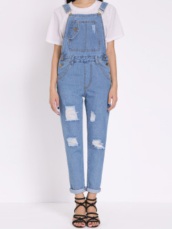 florels:  Denim overalls / .67 White tee