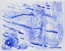 exasperated-viewer-on-air:  Emily Sundblad - Ditch Plains Sky, 2011 gouache on paper 11 x 14 inches 