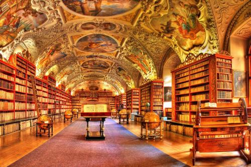 what-fresh-hell-can-this-be:Strahov monastery library, Prague.And if that isn’t enough of a biblioga