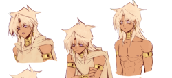 milliekou:  [ x ] Some practice sketches of Malik in the Ancient Egypt! AU. I haven’t finalised his design yet since I need to do more research and develop his background more in the story. Citron is so far, the most difficult project we have but I