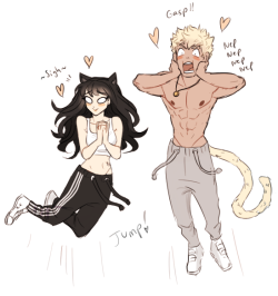 dashingicecream:  when ya human baes arrive at the gym