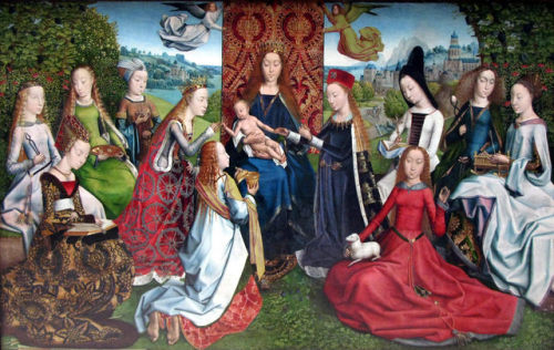 &ldquo;Virgin surrounded by female saints&rdquo; by the Master of the Saint Lucy Legend