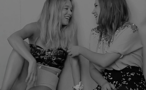 rbbstarks:  Léa Seydoux and Adèle Exarchopoulos, Miu Miu Resort campaign (2014) 