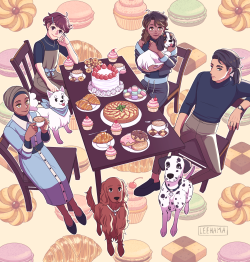 ☕️ Lucy and the patissier characters from Gourmet Hound (I drew this to review the Artist Pro 13.3 t