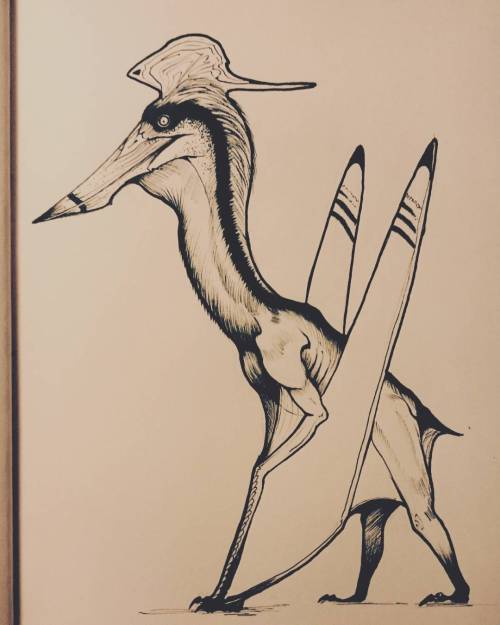 #inktober #day14 #ink #pterosaur #pterodactyl #dinosaur #sketch #naramsinha