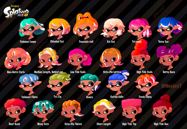 splatoon inkling hairstyles splatoon inkling hairstyles