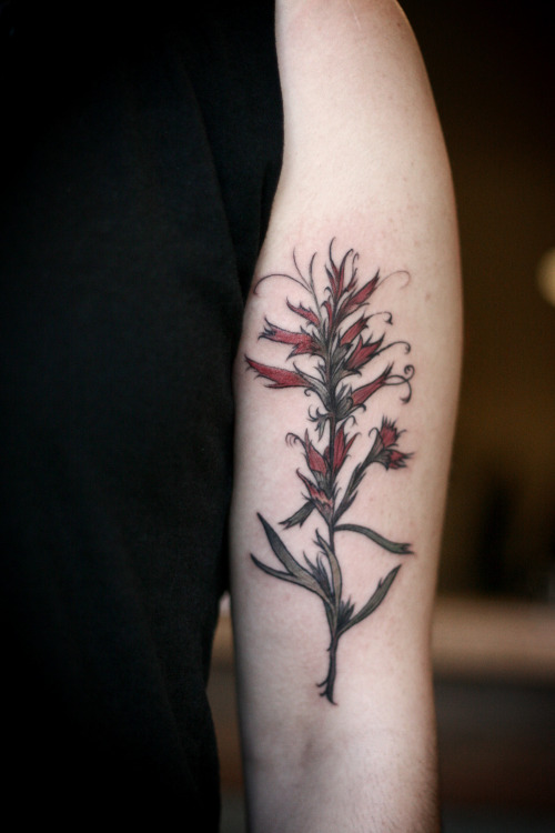 Indian Paint Brush Flower by Melissa Fusco TattooNOW