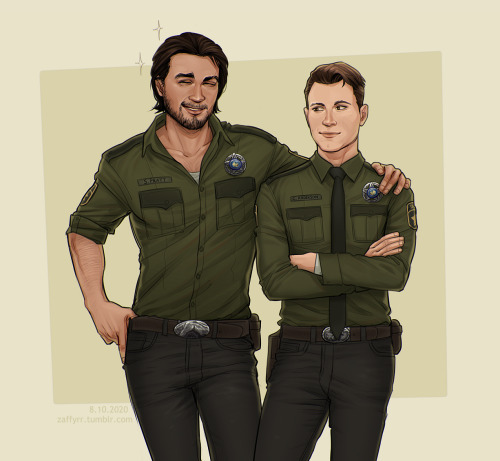 zaffyrr:@iscariotsdeputy and I were talking about a fc5/dbh crossover with (human) Deputy Connor and