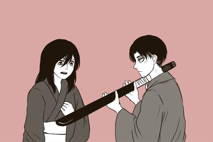 saltbalance:  Rivamika week, day 2 - The Gift  Sengoku period, Mikasa wants to be