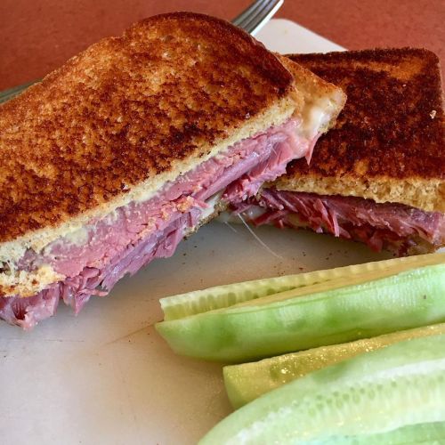 Best part of making Corned Beef for St Patrick’s Day…. Corned Beef Rueben for lunch the day after… #