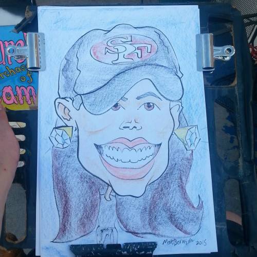 Drawing caricatures at Dairy Delight! (at Dairy Delight Ice Cream)