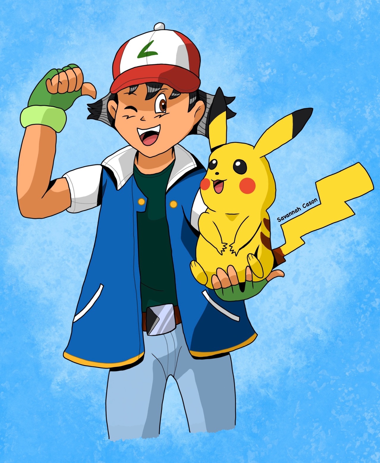 scskullrose98:Ash Ketchum & Pikachu⚡️💛💙I forgot to finish this fanart back in January and so I did. Gonna miss the legendary Pokémon Master.All characters©️GameFreak/Pokémon Company/Nintendo