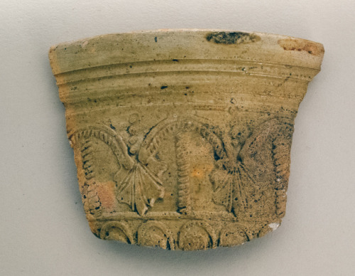 met-greekroman-art:Terracotta glazed bowl fragment, Metropolitan Museum of Art: Greek and Roman ArtG