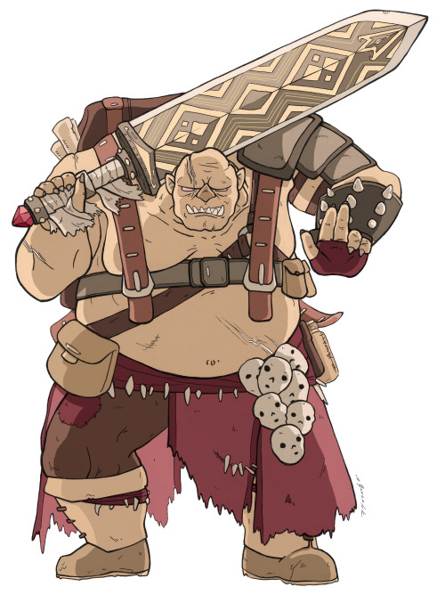 wanderingisland:Nork the (kind of) Paladin Ogre. A sweet, sweet character that was commissioned by a