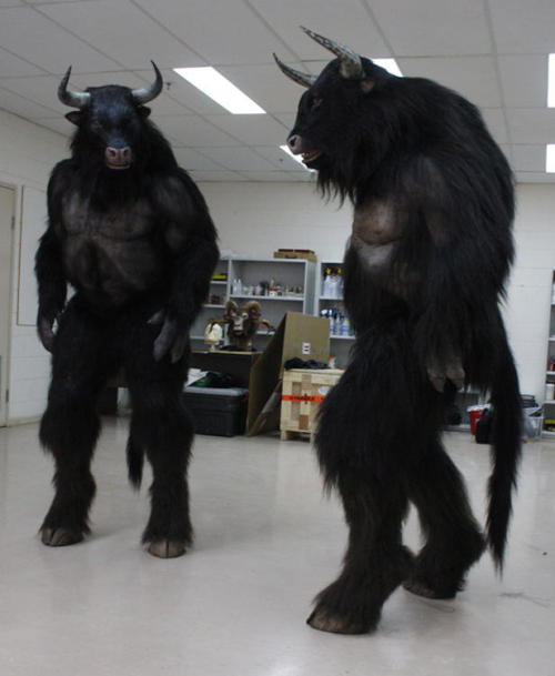 #MonsterSuitMonday And,here are a couple of the minotaurs from KNB Effects as used in “The Lio