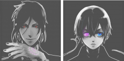 petitmaitre-et-soncorbeau:   The Devil&amp;The Earl [Sebastian Michaelis &amp; Ciel Phantomhive by Yana Toboso]  ◤“You will always be fond of me.  I represent to you all the sins you never had the courage to commit”-Oscar Wilde. ◢ 