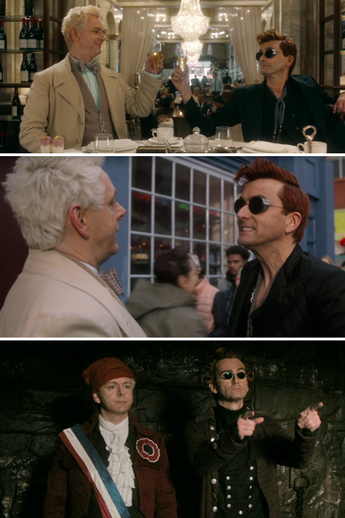 mizgnomer:  Crowley is almost always to Aziraphale’s left(except when driving the Bentley)Good OmensBonus –  Not to make a long post even longer, but also: