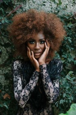 naturalhairqueens:  Brown hair, fro 