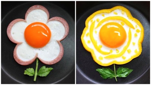 nenrinya:Cute ways to decorate your fried eggs (by akai-salad)