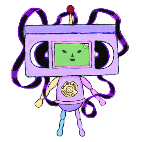 cort3d:VHS tape katamari cousin oc. They like horror movies but always get too scared and hide the w
