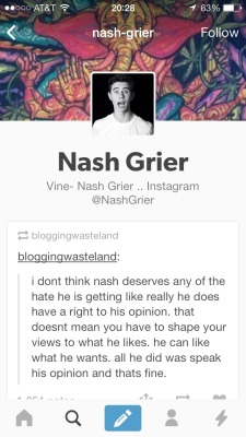 Tylerbroakley:  It’s Good To Know That Nash Grier Doesn’t Think Nash Grier Deserves