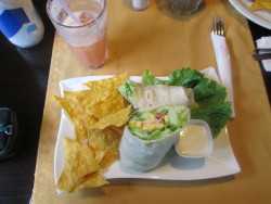 blackskiesgreenleaves:  a wrap with cheese,
