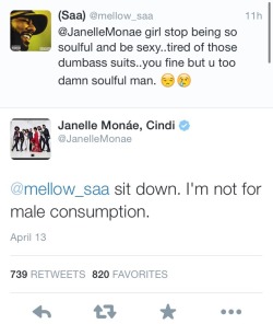 onlyblackgirl:  In case you needed more proof that Janelle is a queen not here for fuck niggas.