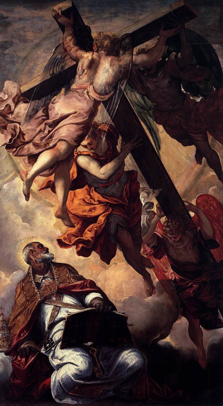 artist-tintoretto:  The Vision of St Peter via TintorettoSize: 240x420 cmMedium: