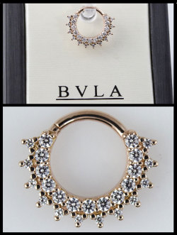 thepiercerkendrajane:  saintsabrinas:  if you are looking for a new piece of jewelry for your septum, daith, nostril…or many other piercings….we think the Kolo from BVLA will work quite nicely.   I just can’t even… This piece … WOW 