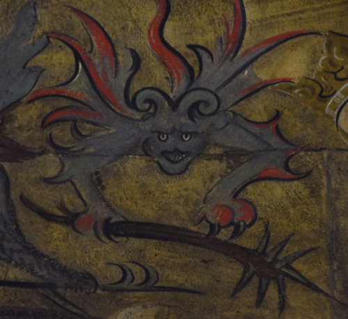 Depictions of Devils (copies from 1937 of images from 1500)- Winchester Cathedral, UK 