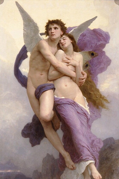overdose-art:William Adolphe Bouguereau’s Psyche and Cupid (details)
