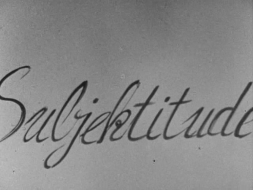 Subjektitüde (1966), dir. Helke Sander