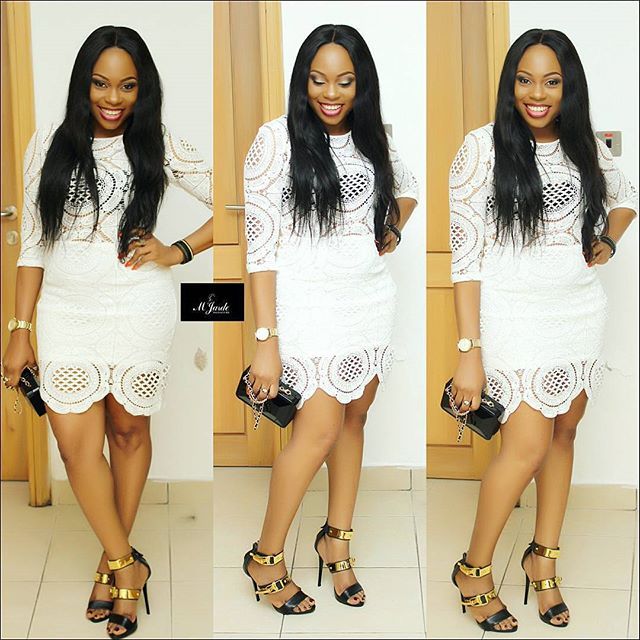 white cord lace aso ebi styles