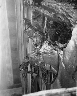 cracked:    On July 28, 1945, a plane crashed