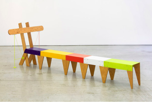 peter shire, long bench