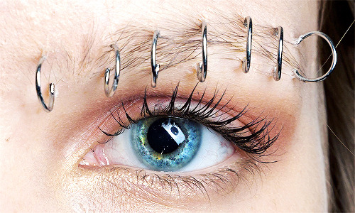 abigaildonaldson:  Punk-inspired makeup by James Kaliardos at Rodarte Spring/Summer 2015 
