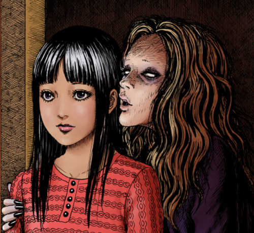 spelonca:I’ve always wanted to color one of Junji Ito’s panels just to see what they would look like