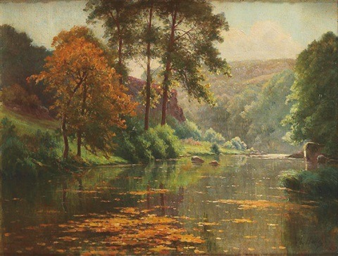 Charles Edward Hallé (1846–1914)Bords de rivière