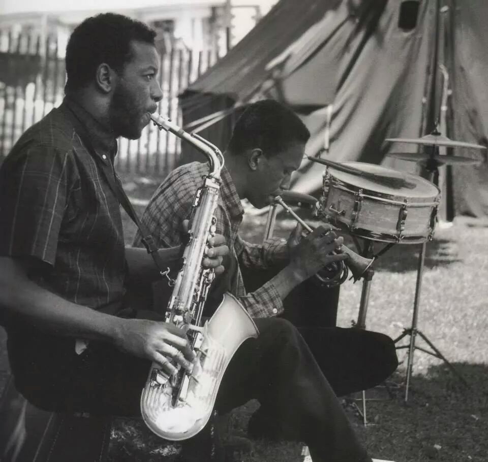 thepastprotracted:  thepastprotracted:  Ornette Coleman and Don Cherry   RIP Ornette