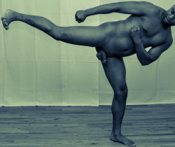 artofnudes:  artofnudes:  2009  Karate poses from my first time naked in front of a camera in 2009. Love these.