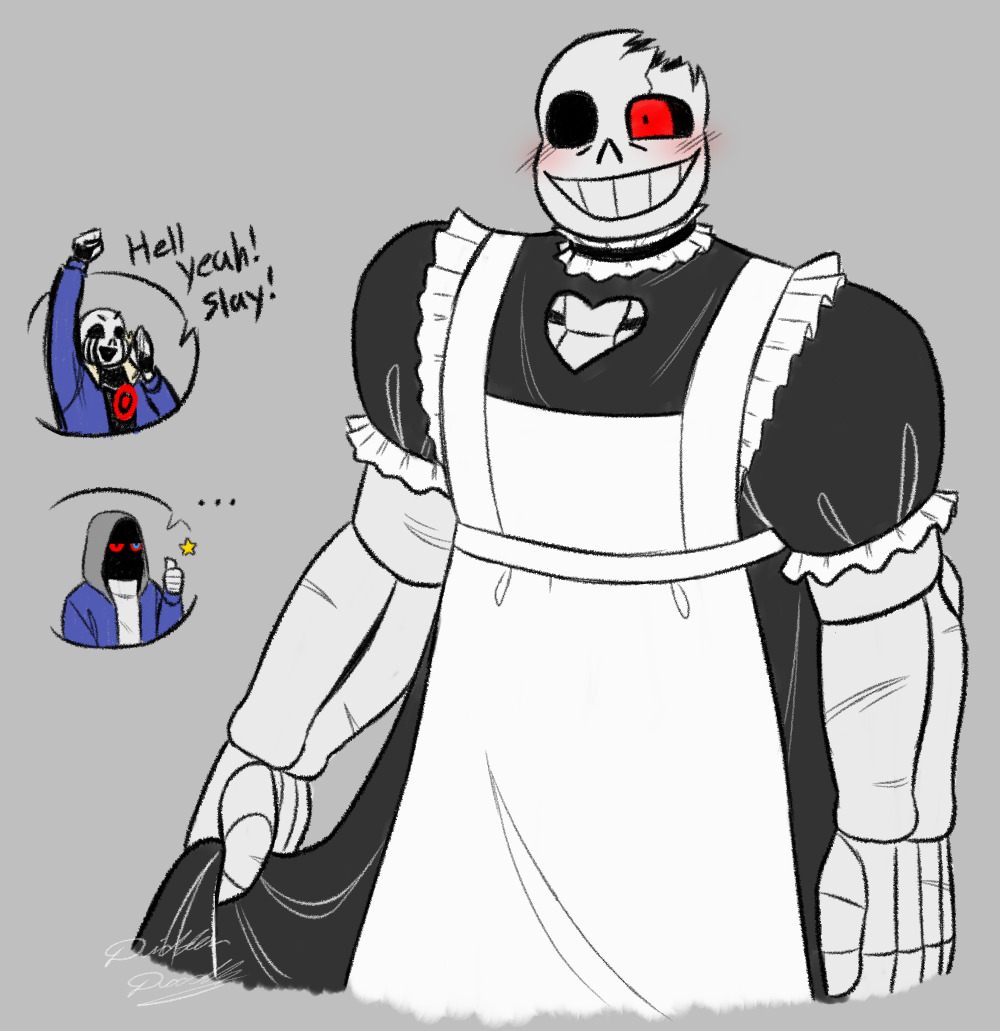 I’ve Got A Bone To Pick on Tumblr: Horror sans in a maid dress as my ...