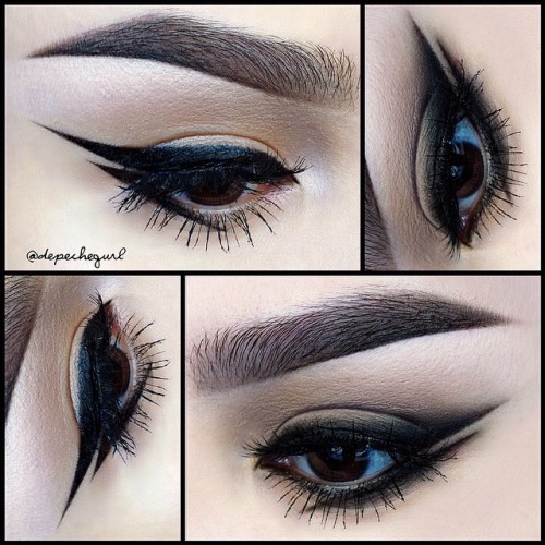 moshbrotatoes:  socialpsychopathblr: Instagram: @depechegurl   I swear I thought I saw Kat Von D make makeup tutuorials for all these but w/e